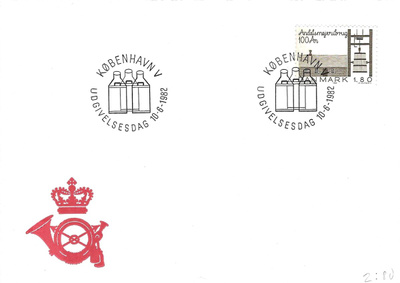 FDC TANSKA 10.6.1982 ANDELSMEJERIERNA 100 ÅR