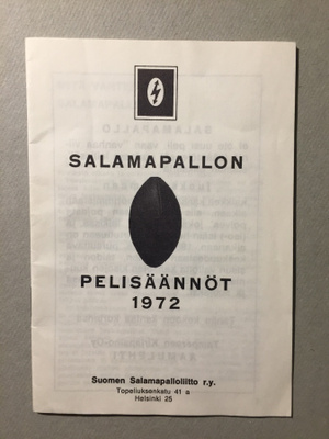Salamapallo Pelisäännöt 1972