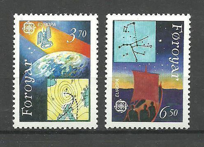 AVARUUS-aiheinen EUROPA CEPT sarja FÄRSAARET 1991 **
