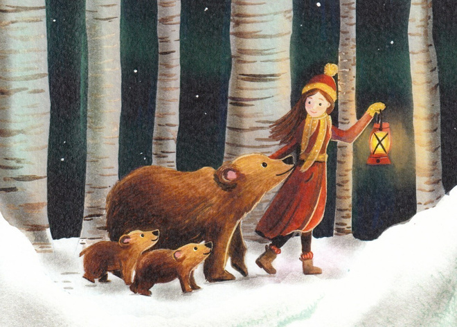 Esther Bennink: Karhuperhe (isohko kortti)