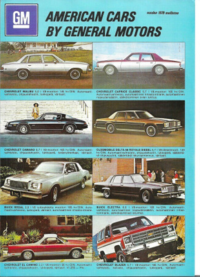 1979 Chevrolet, Buick, Olds jne esite - suomalainen