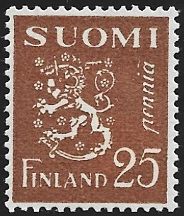 1930 M-30 Leijona 25 p kellanruskea ** Lape 146 b LP Lm1