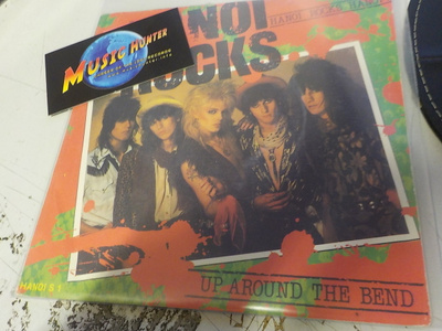 HANOI ROCKS - UP AROUND THE BEND EX+/EX+ 7'' SINGLE +