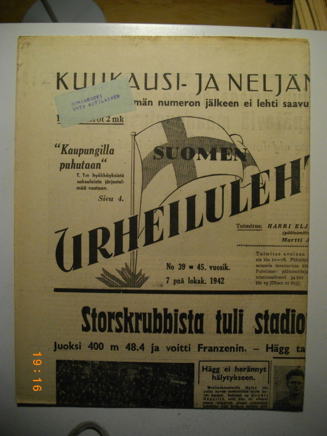 Suomen Urheilulehti Nro 39/1942 (15.3)
