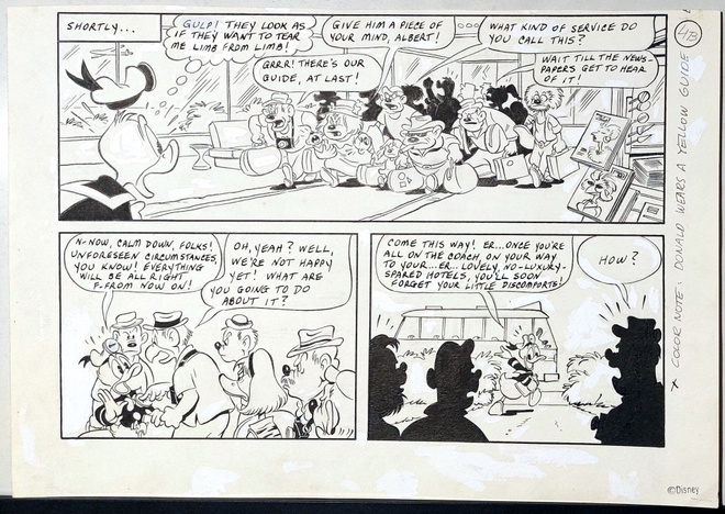 Aku Ankka - 1/2 sivun originaalipiirros (Daniel Branca) (2)