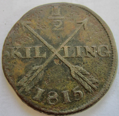 Ruotsi 1/2 skilling 1815