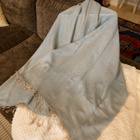 Vaaleansininen/ vaaleanbeige pashmina cashmere hartiahuivi - pikkukuva 1