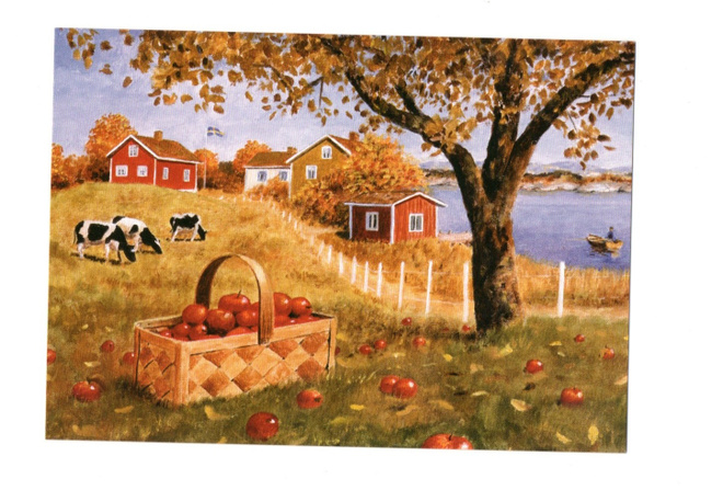 Jan Bergerlind °°Omenapuu ja Maalaismaisema°° -KORTTI