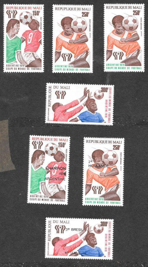 Mali - Jalkapallon MM 1978 (Mic.625-627 / 657-659) ** sarja