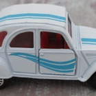 Citroen 2CV6 4 door White 1985 Corgi England pikkuauto 1:55 - pikkukuva 1