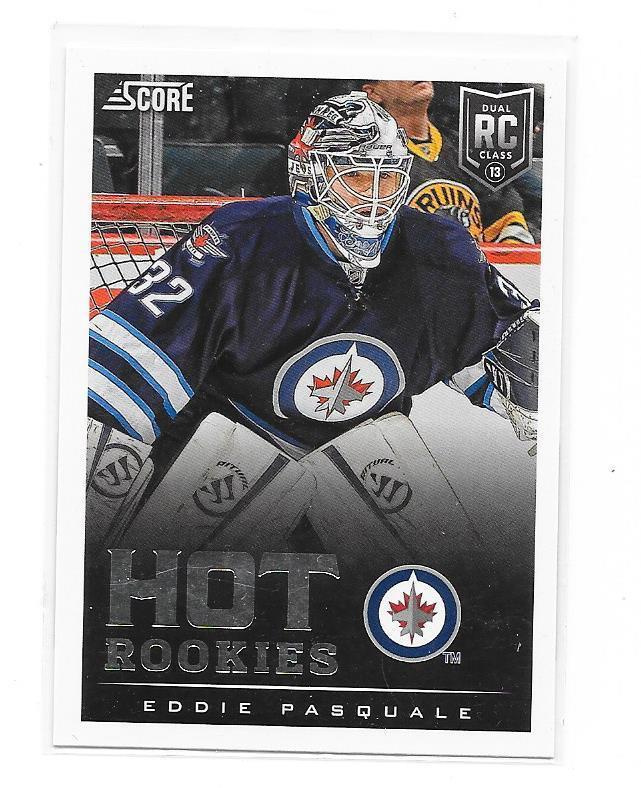 13-14 Score Hot Rookies #596 Eddie Pasquale Winnipeg  MV RC