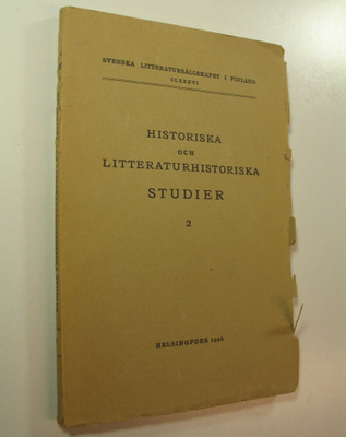 Historiska och litteraturhistoriska studier 2