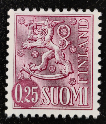 1963 Leijona yleismerkki 0,25 mk **