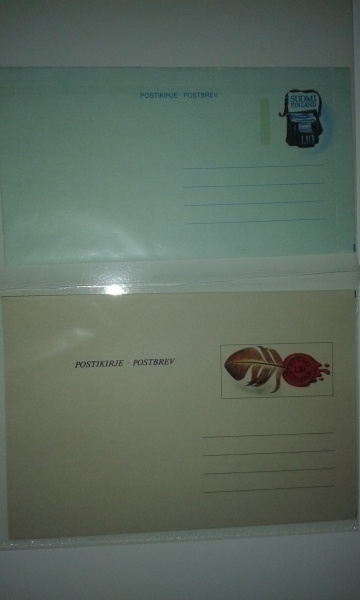 Postikirje, 2kpl; 1,10mk ja 1,30mk, käyttämättömät