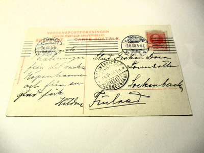 1908 Tanska kortti Pitäjänmäelle