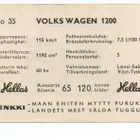 Purkkakuva Hellas n:o 35 VOLKSWAGEN 1200 - pikkukuva 2