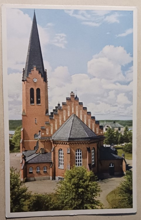 Nässjö,  Nässjön kirkko, väripk, p. 1945 kulk. Suomi