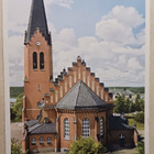 Nässjö,  Nässjön kirkko, väripk, p. 1945 kulk. Suomi - pikkukuva 1