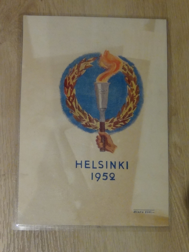 OLYMPIATULI  1952  HELSINKI -- LAMINOITU