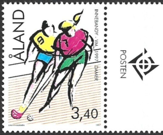 Ål 1997 Salibandy 3,40 mk välilöpari logo ** LaPe 127