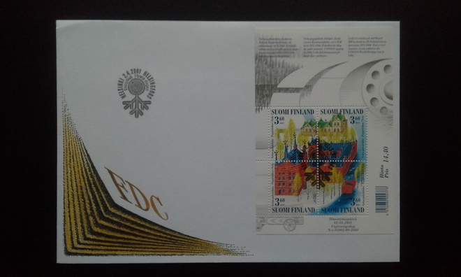FDC Verla 2.4.2001 Lape 1557-1560 BL27