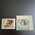 Joulupostimerkit 2 kpl - pikkukuva 1