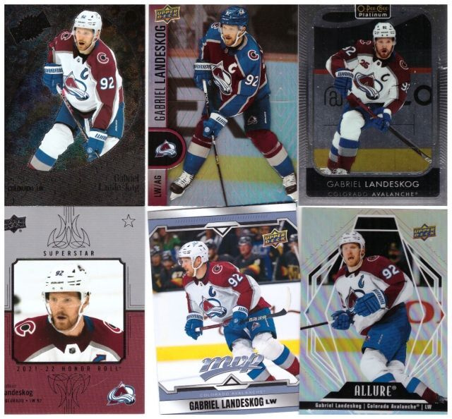 6 x GABRIEL LANDESKOG Avalance, sis 1 x Erikoiskortti