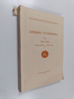 Årsbok = Vuosikirja XL 1961-1962 : Verksamhetsår = Toimin...