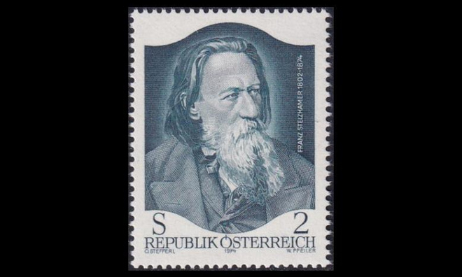 Itävalta 1460 ** Murrerunoilija Franz Stelzhamer (1974)