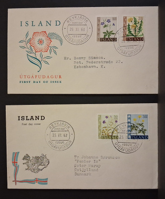Islanti - Fa - 396-397, 379-380 FDC 1960, 1962