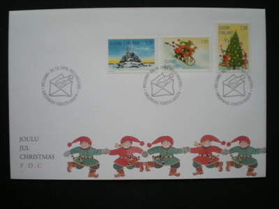 FDC Joulupostimerkit 30.10.1998 - LaPe 1452-1454