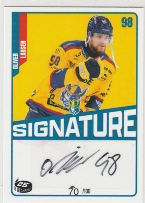 2023/24 Cardset Signature Oliver Larsen , Jukurit