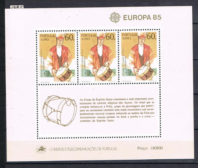 Portugal Azorit 1985 - Europa CEPT blokki ++
