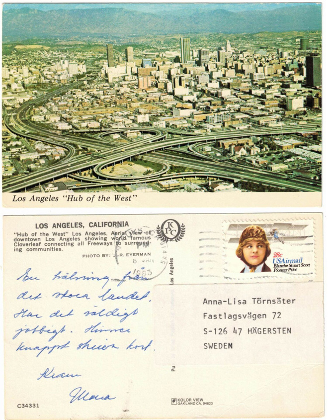 Vanha kortti, Yhdysvallat, Los Angeles, v. 1983