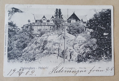 Helsinki, ravintola Alppila, kallioita, mv pk, p. 1902