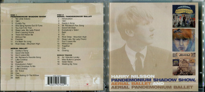 HARRY NILSSON . 2 CD-LEVYÄ . PANDEMONIUM SHADOW SHOW
