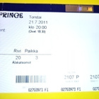 Käyttämätön pääsylippu PRINCE HARTWALL AREENA 21.7.2011 - pikkukuva 3