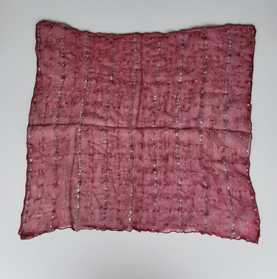 Punainen kimaltava huivi 65x65 cm
