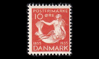 Tanska 224 ** H C Andersen 10 öre (1935)