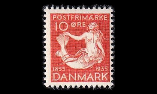 Tanska 224 ** H C Andersen 10 öre (1935)