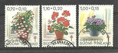 TUBERKULOOSI sarja KUKAT 1981 - LaPe 883-885 o