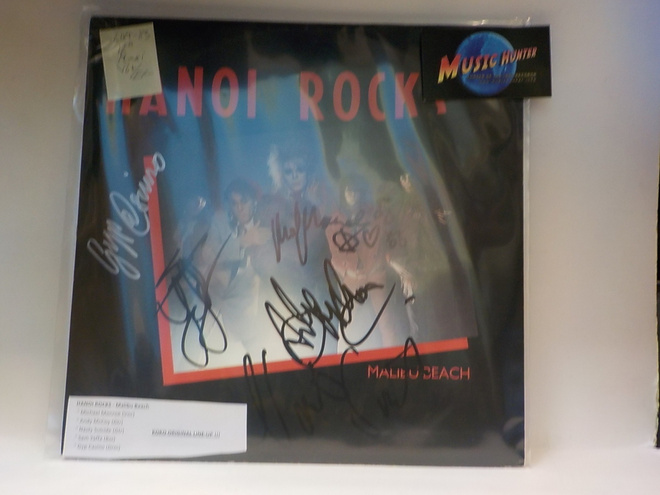 HANOI ROCKS - MALIBU BEACH VG+/EX- 12" MAXI +NIMMARIT