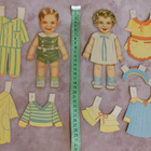 Paperinuket pikkutyttö ja -poika 1940-50-luku - pikkukuva 1