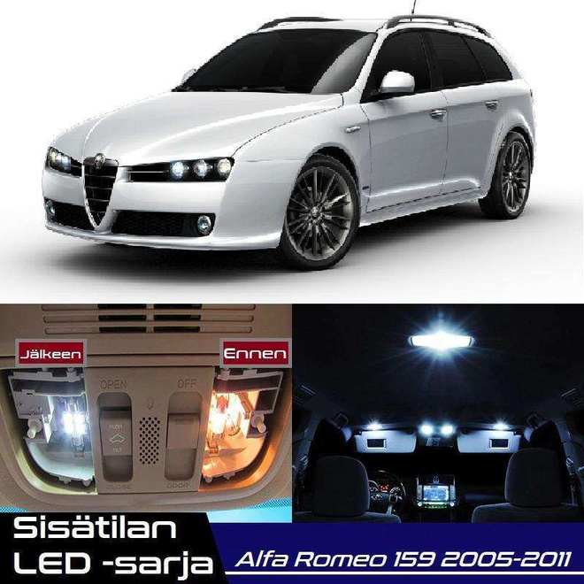 Alfa Romeo 159 (939) Sisätilan LED-sarja 14-osai