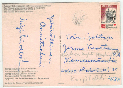 1970 PR 30p painotuotekortti - nro-leima "408"