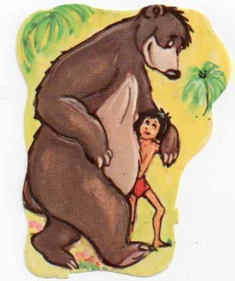 EO 9004 DISNEY / VIIDAKKOKIRJA: Mowgli ja Baloo kaulakkain.