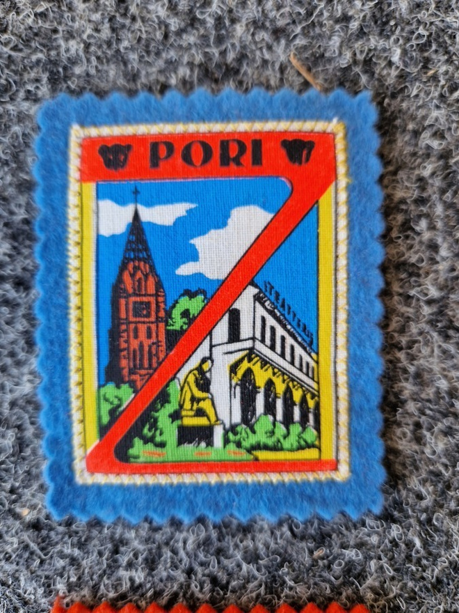 Pori vintage kangasmerkki