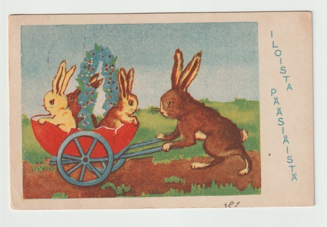 Pupu vie kottikärryillä pikkupupuja