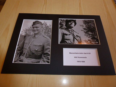 Mannerheim-ristin ritari valokuvat A4 paspis