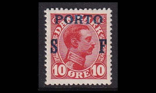 Tanska PORTO_8 ** 10 öre sotilasmerkki (1921)